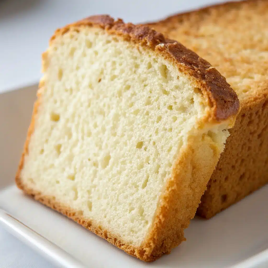 A toasted slice of Zero Carb Yogurt Bread with butter melting on it.