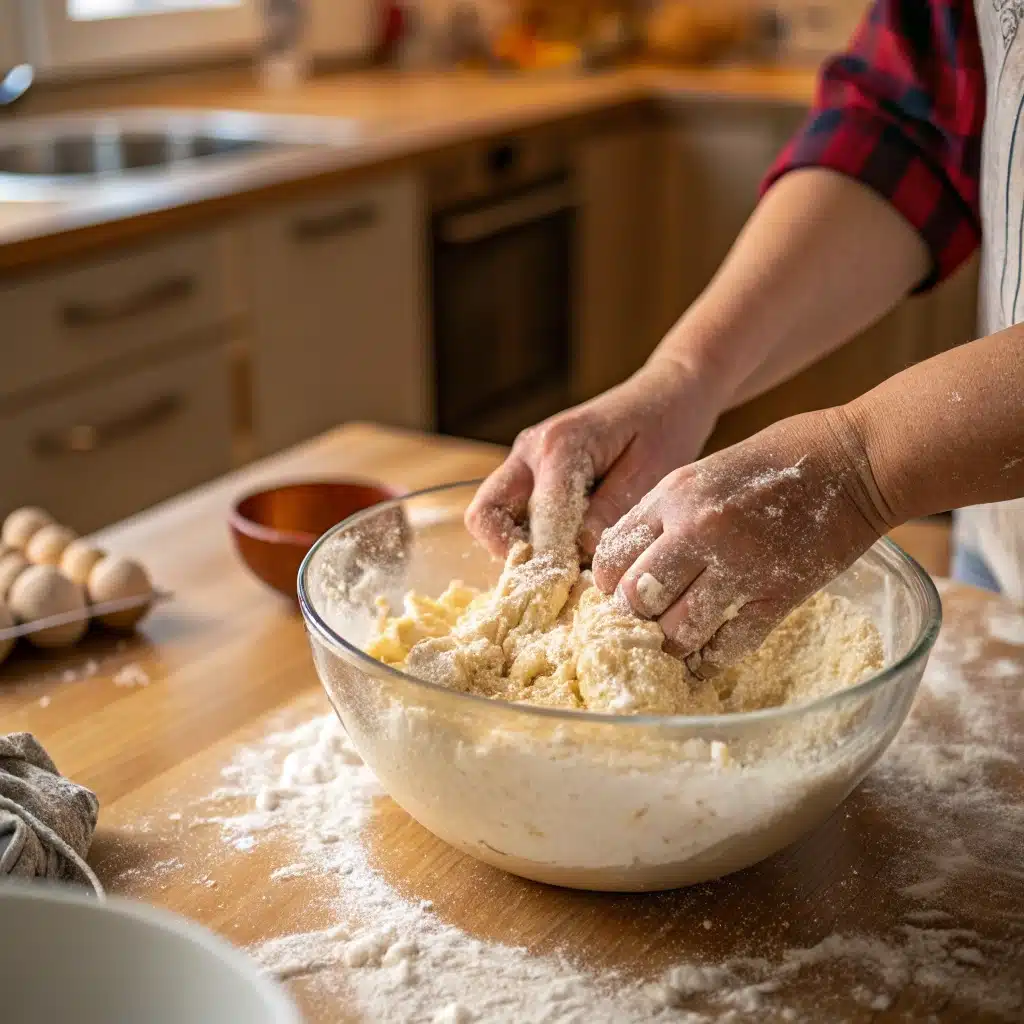 Mixing gluten-free sourdough dough