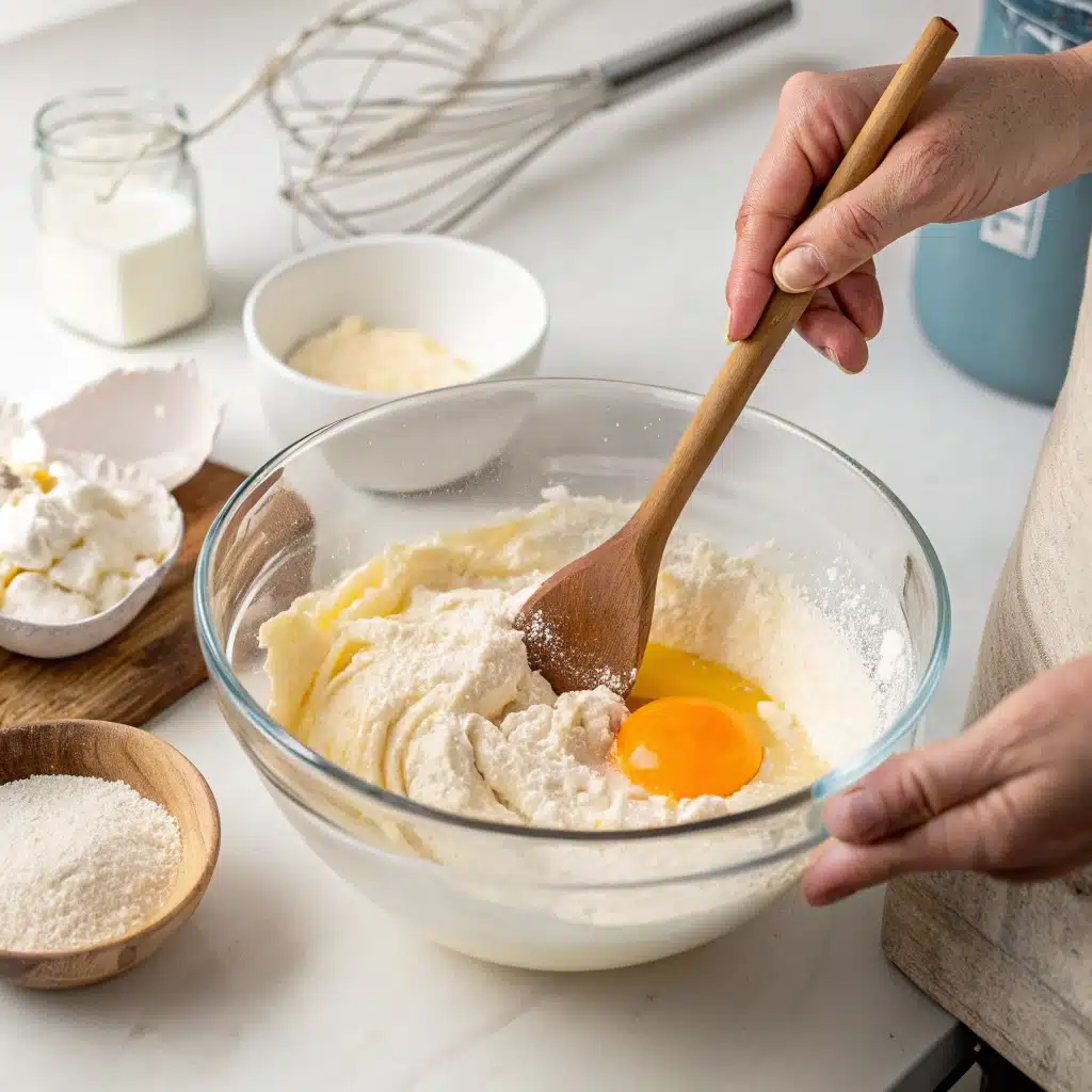 Pressing Dough Into Baking Pan