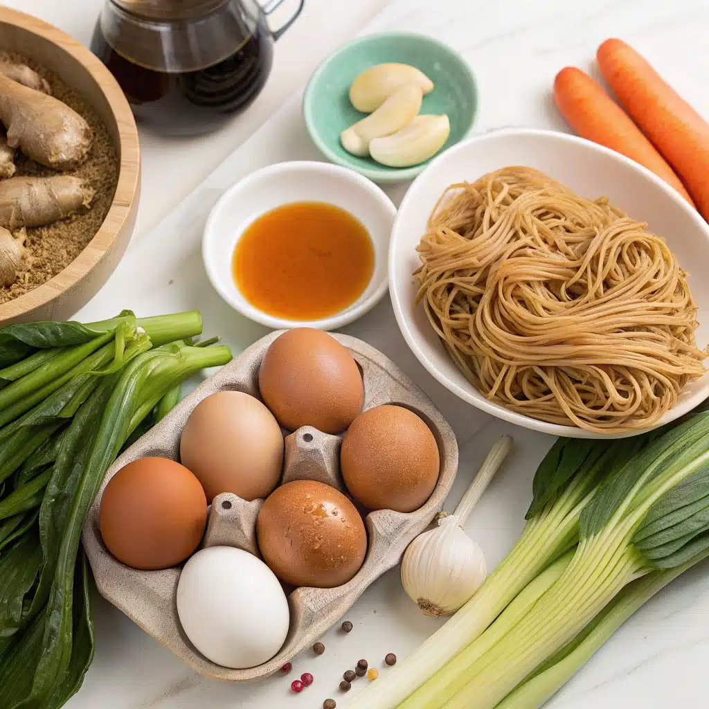 ingredients for gluten-free buckwheat ramen