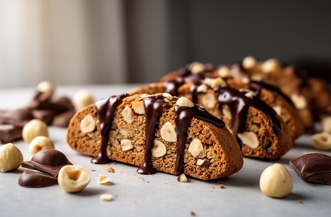 Biscotti with Hazelnuts and Chocolate