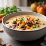 Gluten-Free Vegan Creamy Vegetable Minestrone soup