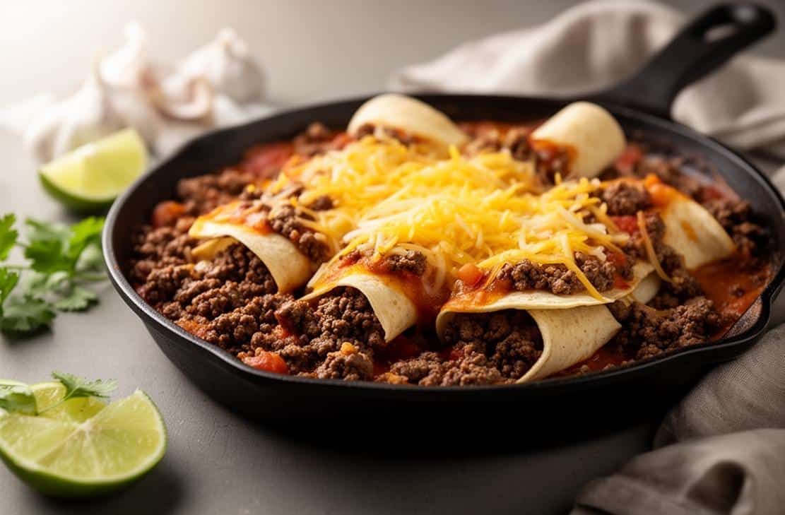 Ground Beef Enchilada Skillet