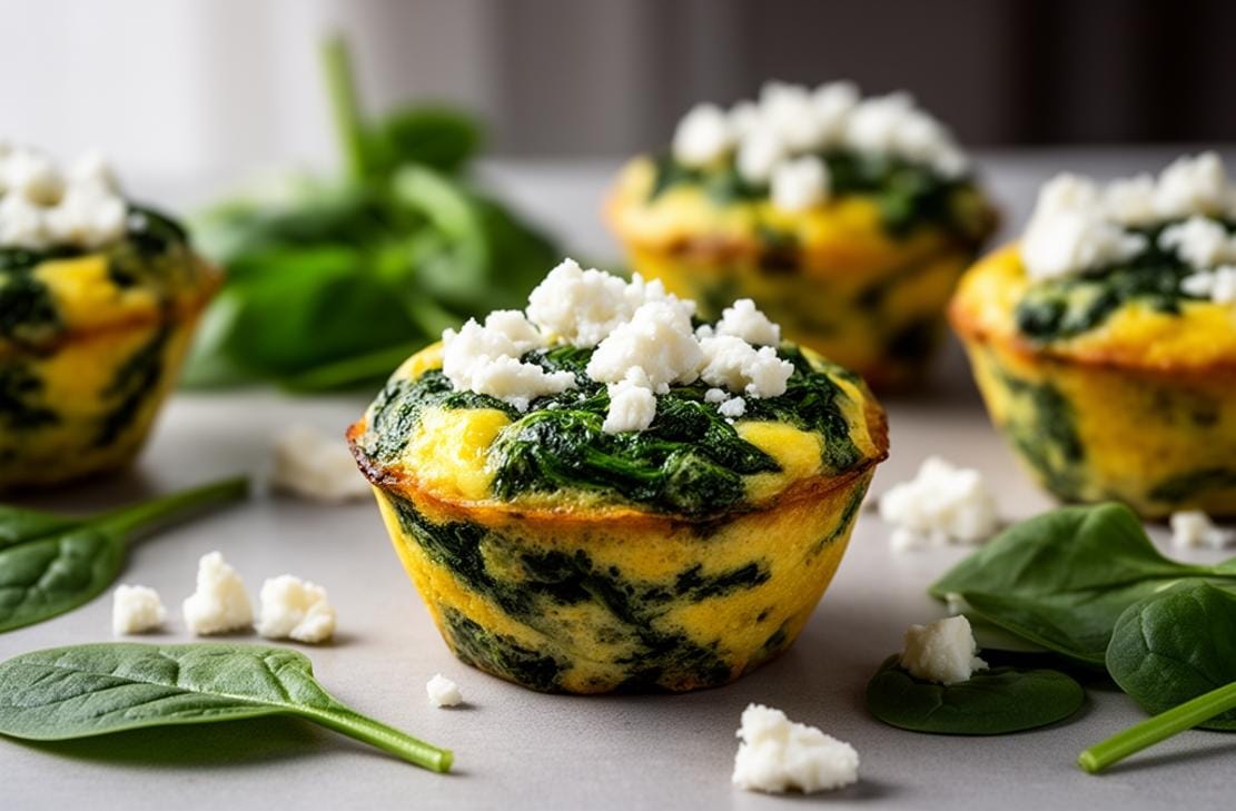 Spinach Egg Muffins with Feta