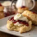 Cutting out gluten free scones from thick dough.