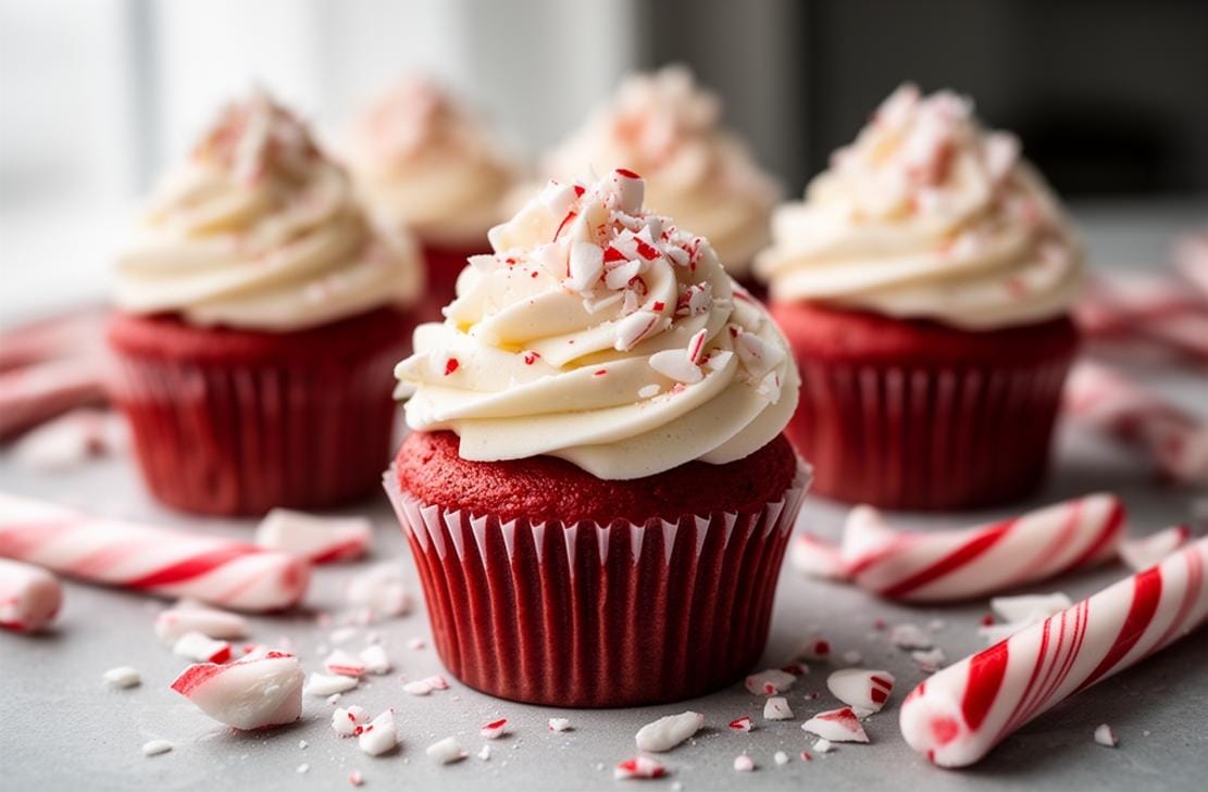 Candy Cane Cupcakes