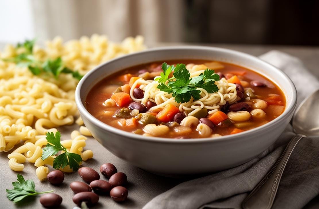 Classic Minestrone Soup with Gluten-Free Noodles