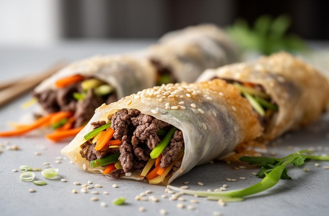 Crispy Rice Paper Dumplings With Beef