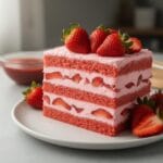 Easy Fluffy gluten-free layers of strawberry cake recipe