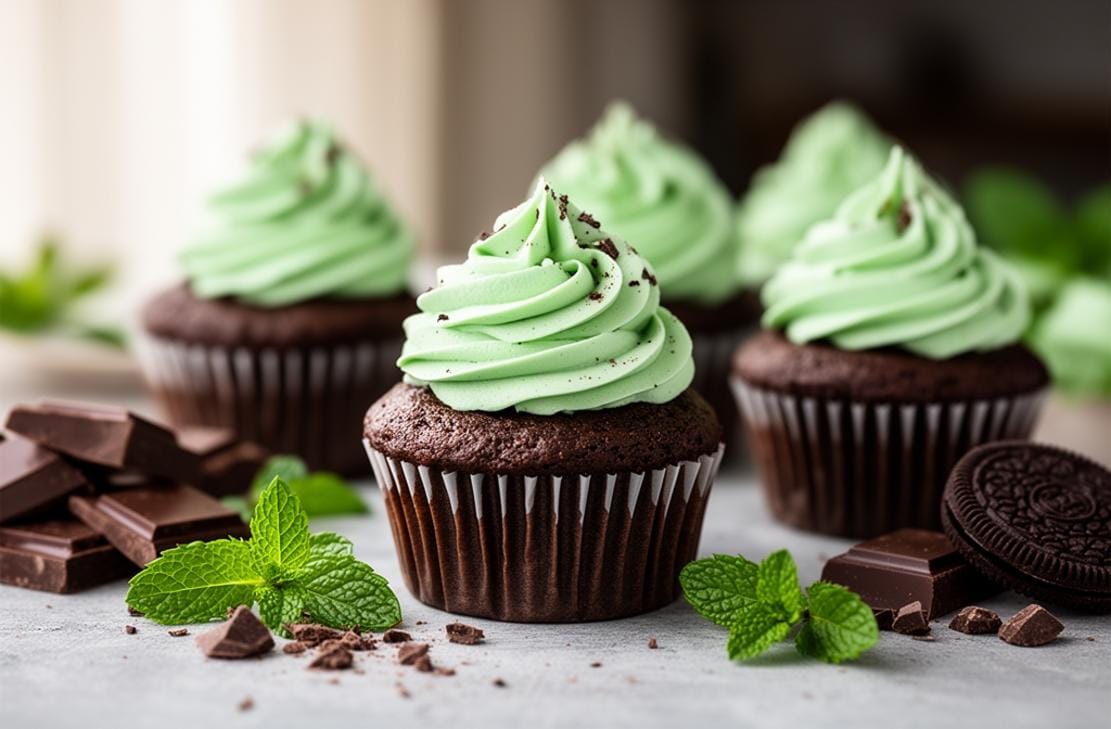 Gluten-Free Mint Chocolate Cupcakes