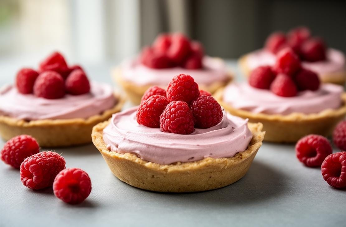 No-Bake Raspberry Cream Pies