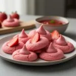 Easy Strawberry Kiss Cookies recipe
