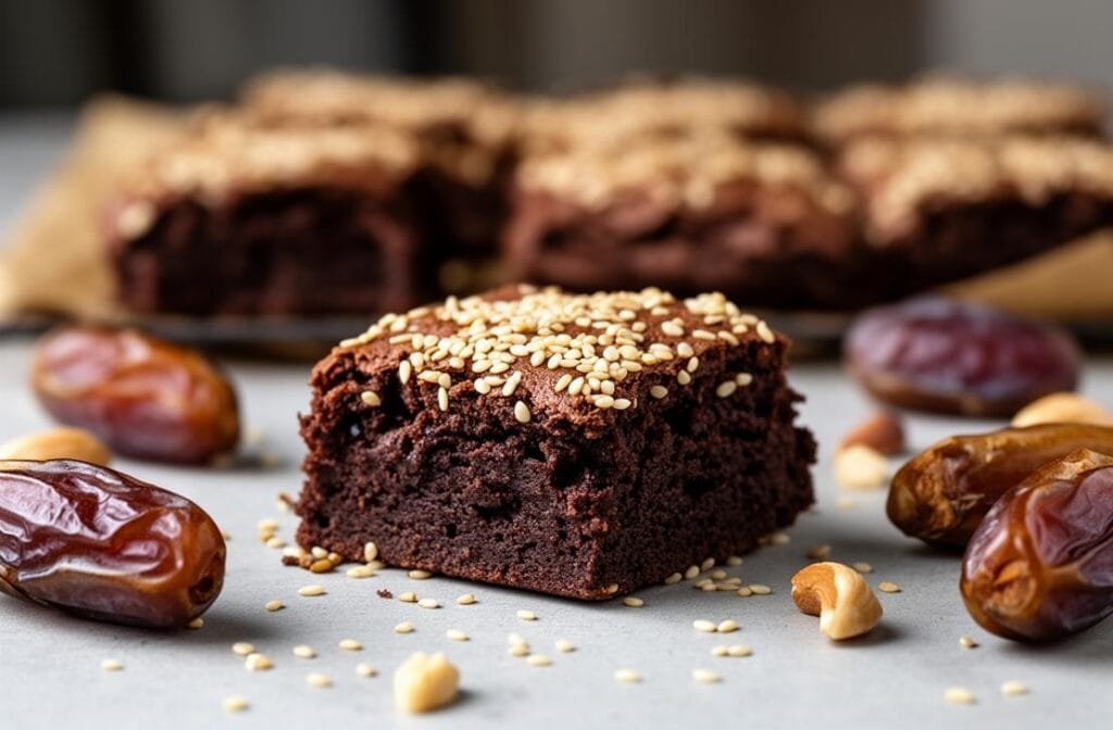 tahini date brownies